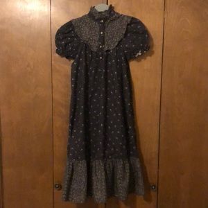 VINTAGE 70’s Eber San Francisco High-Necked Prairie Dress